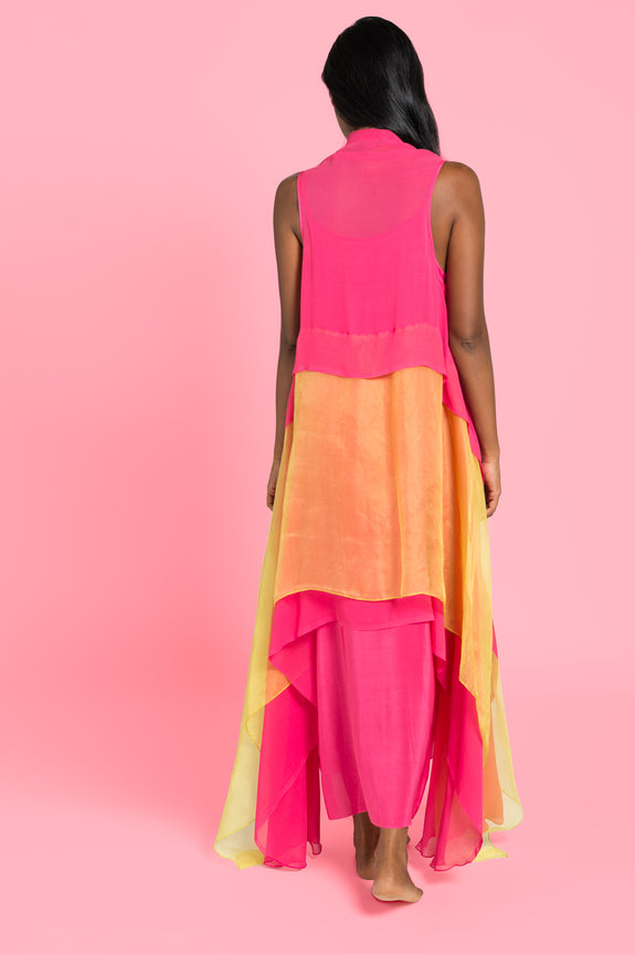 Stephany Silk Layered Kaftan w/ Slip - Republic of Mode