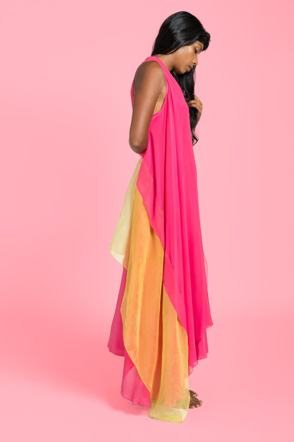 Stephany Silk Layered Kaftan w/ Slip - Republic of Mode
