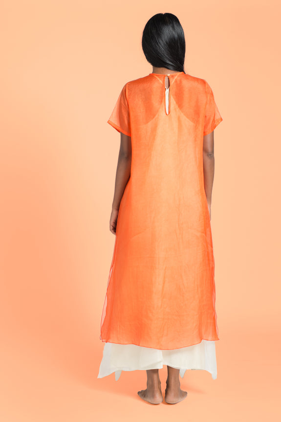 Stephany Silk Dress w/ Layered Slip - Republic of Mode