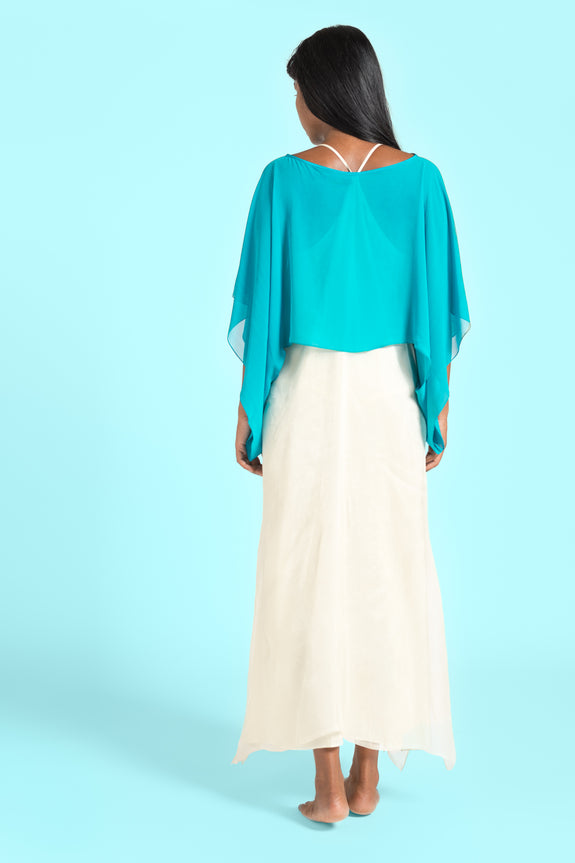 Stephany Silk Slip Dress w/ Boat Neck Top - Republic of Mode