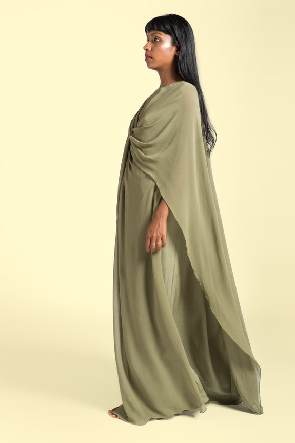 Stephany Silk Front Knot Slim Cut Dress - Republic of Mode