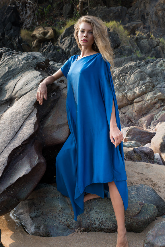 Stephany Silk One Shoulder Style Dress - Republic of Mode