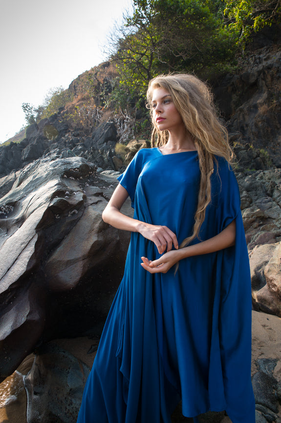 Stephany Silk One Shoulder Style Dress - Republic of Mode