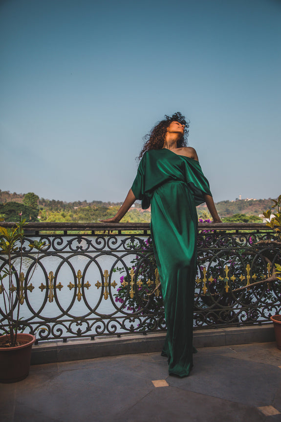 Stephany Silk 2 Way Off Shoulder Dress - Republic of Mode