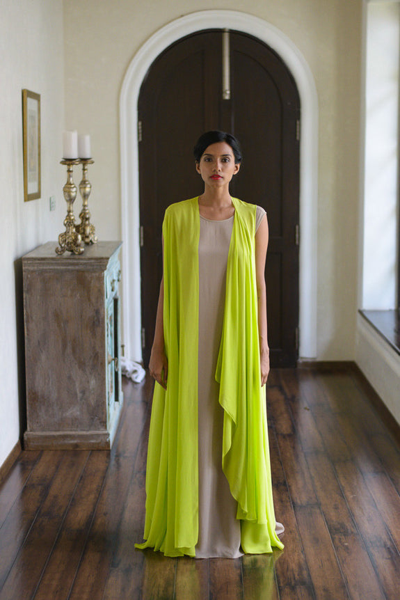 Stephany Silk Flared Jacket w/ Long Shift Dress - Republic of Mode