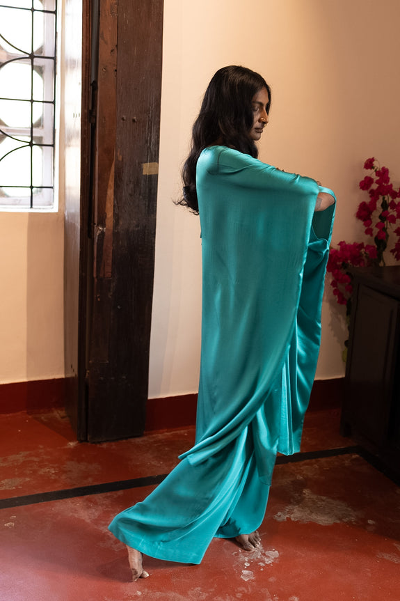 Stephany Silk Tie-up Kaftan Set - Republic of Mode