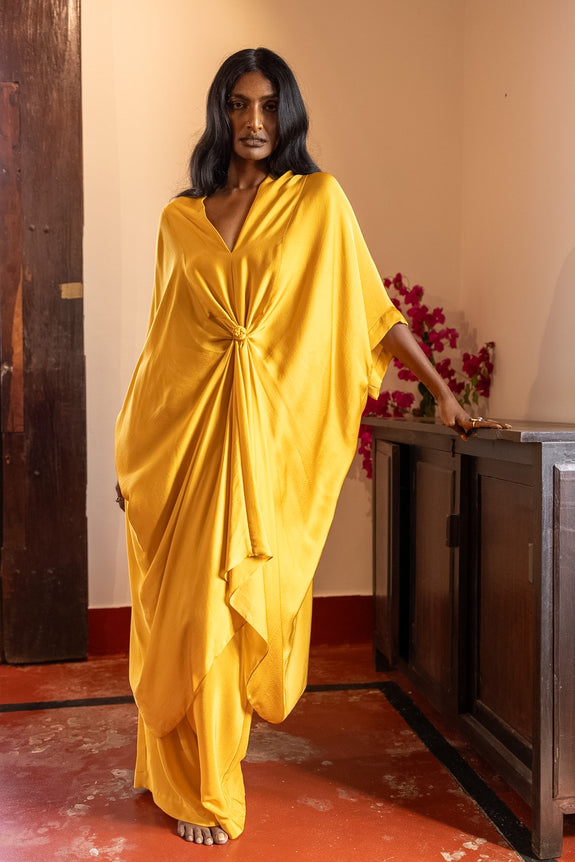 Stephany Silk Knotted Kaftan Set - Republic of Mode