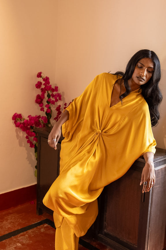 Stephany Silk Knotted Kaftan Set - Republic of Mode