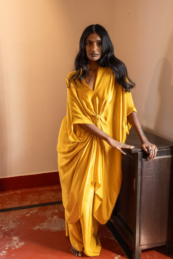 Stephany Silk Knotted Kaftan Set - Republic of Mode