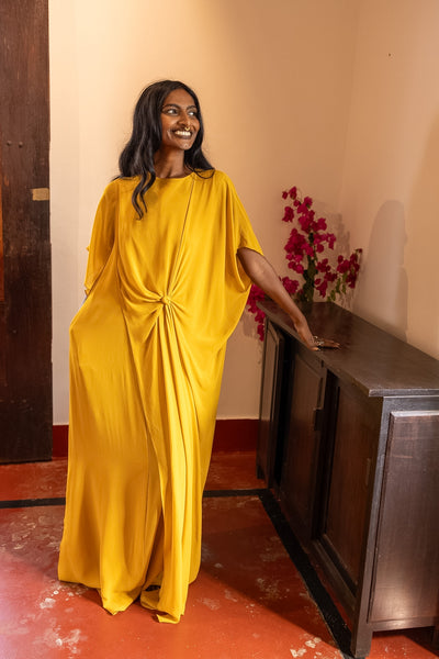 Stephany Silk Knotted Layered Dress - Republic of Mode