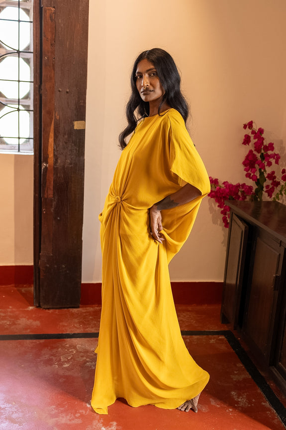 Stephany Silk Knotted Layered Dress - Republic of Mode