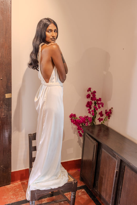 Stephany Silk Layered One Shoulder Dress - Republic of Mode