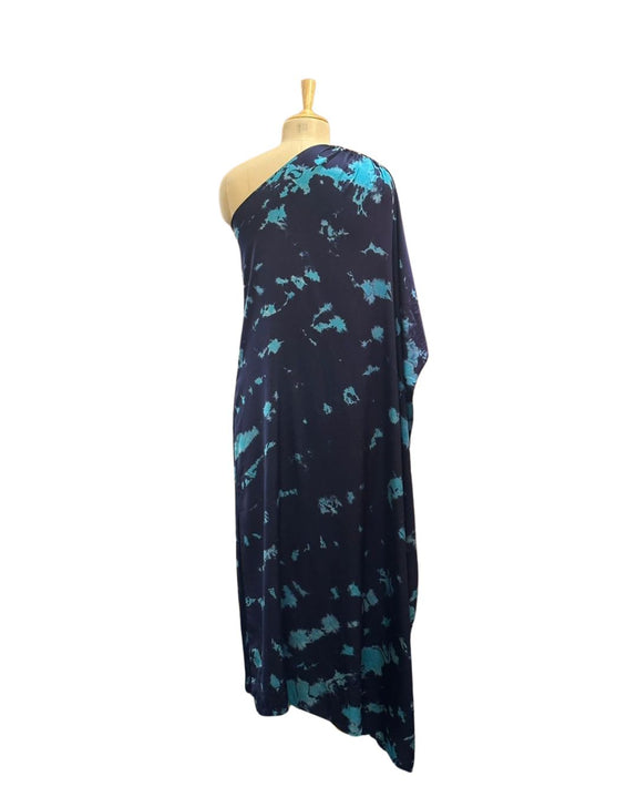 Silk One Shoulder Tiedye Dress