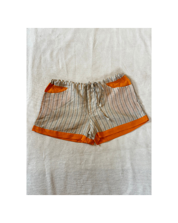 Stephany Linen Stripped Shorts - Republic of Mode