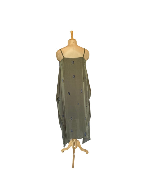 Stephany Silk Strappy Tiedye Dress - Republic of Mode