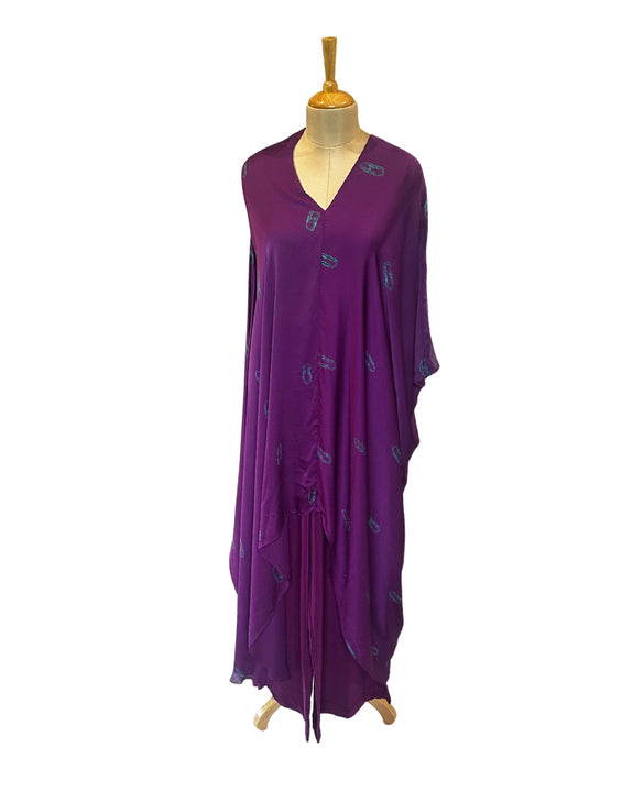 Stephany Silk V Neck Tiedye Set - Republic of Mode