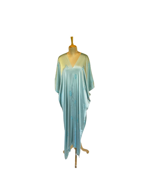 Stephany Silk Back Tieup Tiedye Kaftan Dress - Republic of Mode