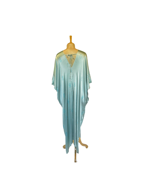 Stephany Silk Back Tieup Tiedye Kaftan Dress - Republic of Mode