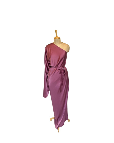 Stephany Silk One Shoulder Dress - Republic of Mode