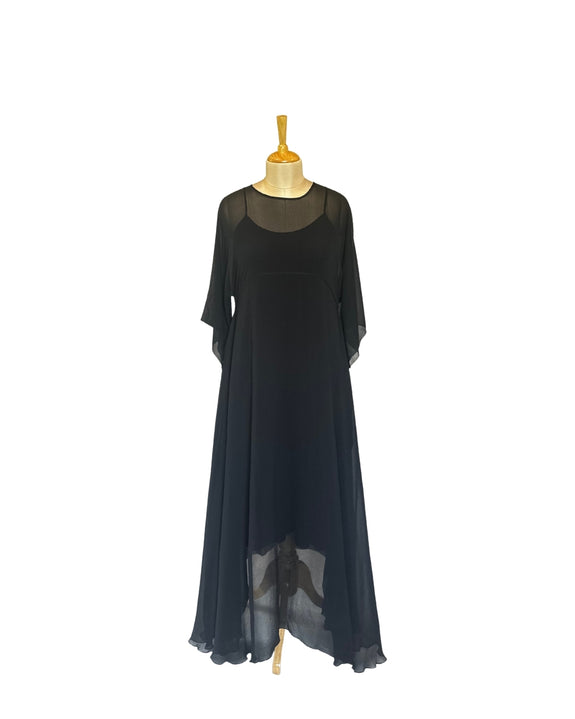 Stephany Silk Sheer Maxi Dress - Republic of Mode