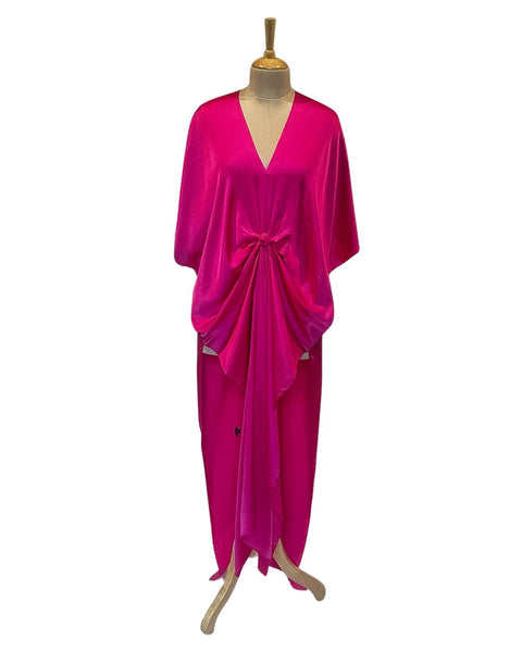 Stephany Silk Knotted V Neck Kaftan - Republic of Mode