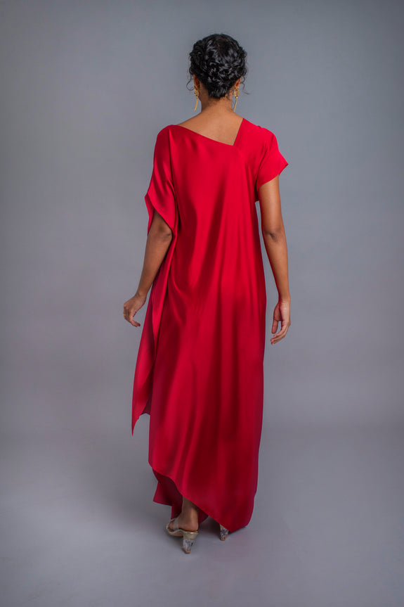 Stephany Silk Dress with Knot Detail - Republic of Mode