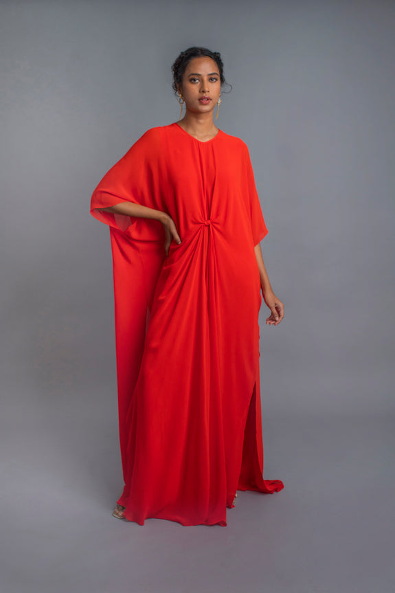 Stephany Silk Knotted Kaftan with Slip - Republic of Mode