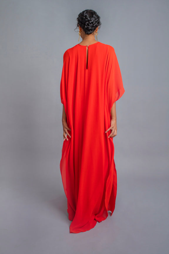 Stephany Silk Knotted Kaftan with Slip - Republic of Mode