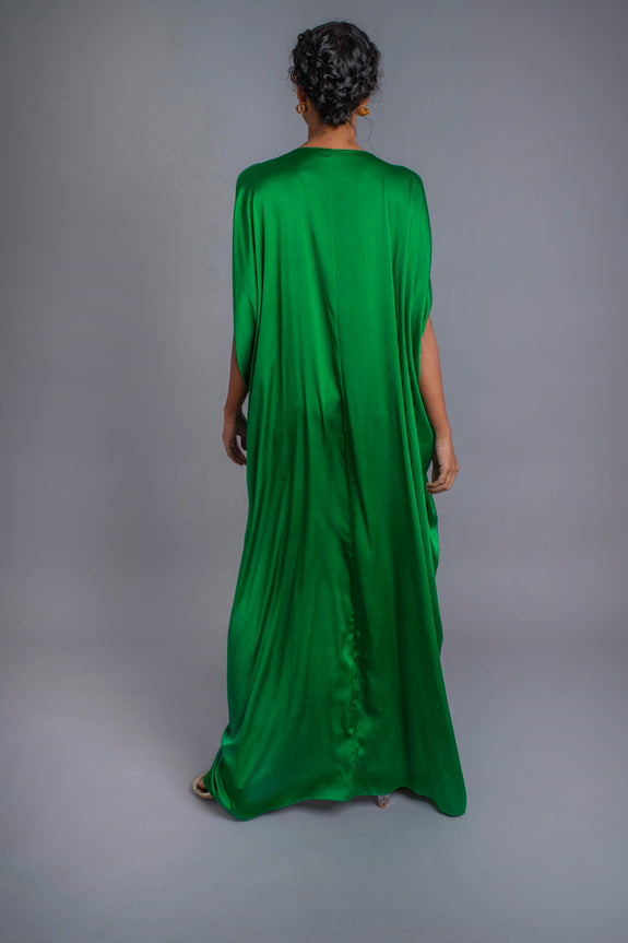 Stephany Silk Top Knot Kaftan Dress - Republic of Mode