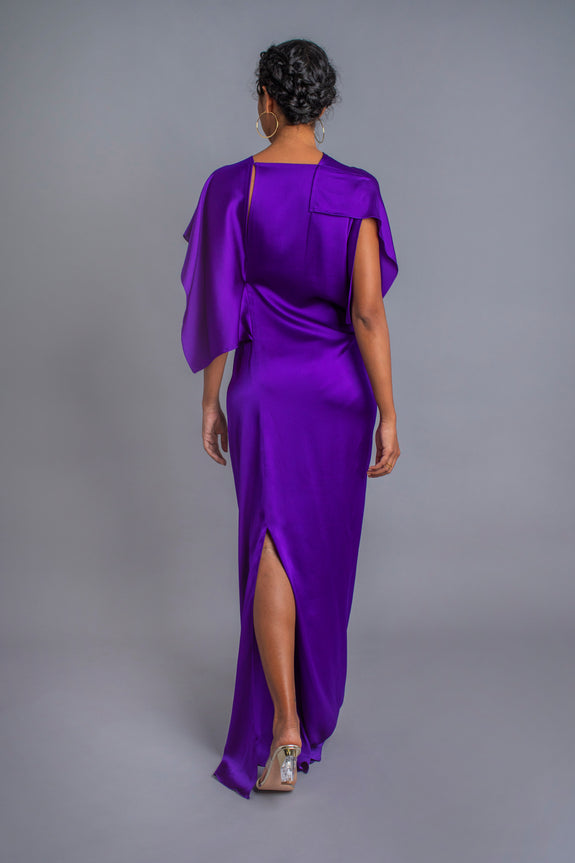 Stephany Silk 2 Way One Shoulder Dress - Republic of Mode
