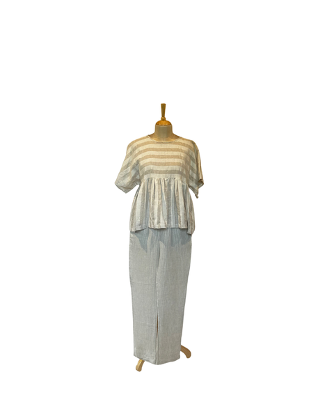 Stephany Linen Drop Hem Top - Republic of Mode