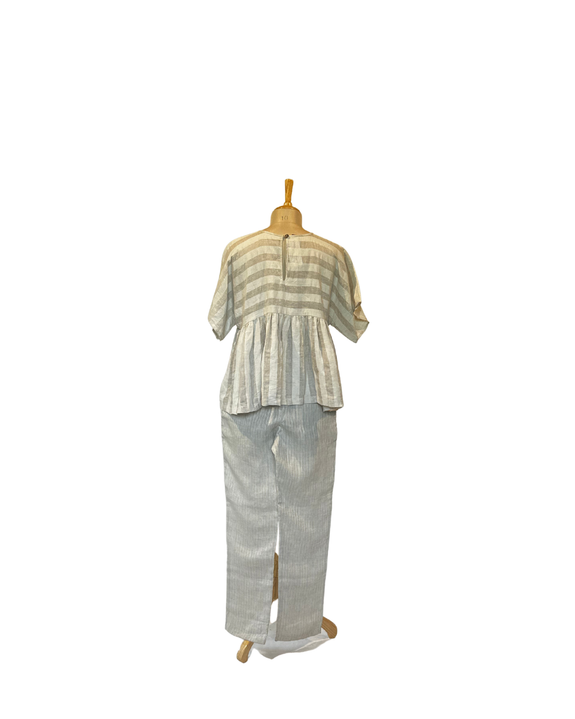 Stephany Linen Drop Hem Top - Republic of Mode