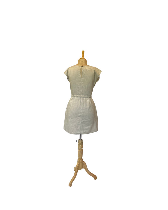 Stephany Linen Crewneck Short Dress - Republic of Mode