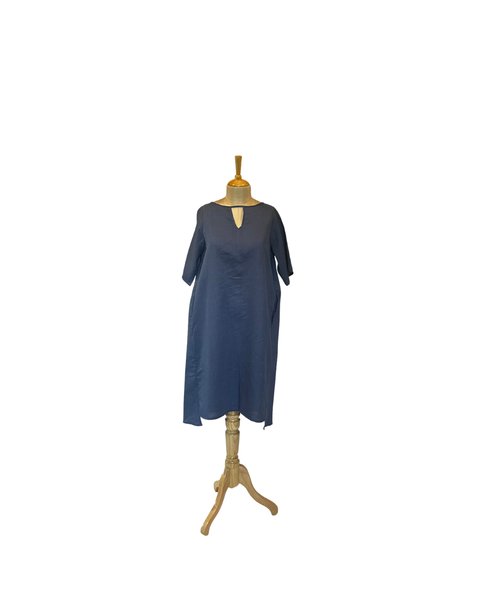 Stephany Linen Front Cut-out Midi Dress - Republic of Mode