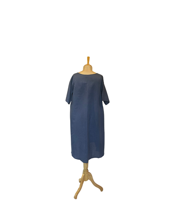 Stephany Linen Front Cut-out Midi Dress - Republic of Mode