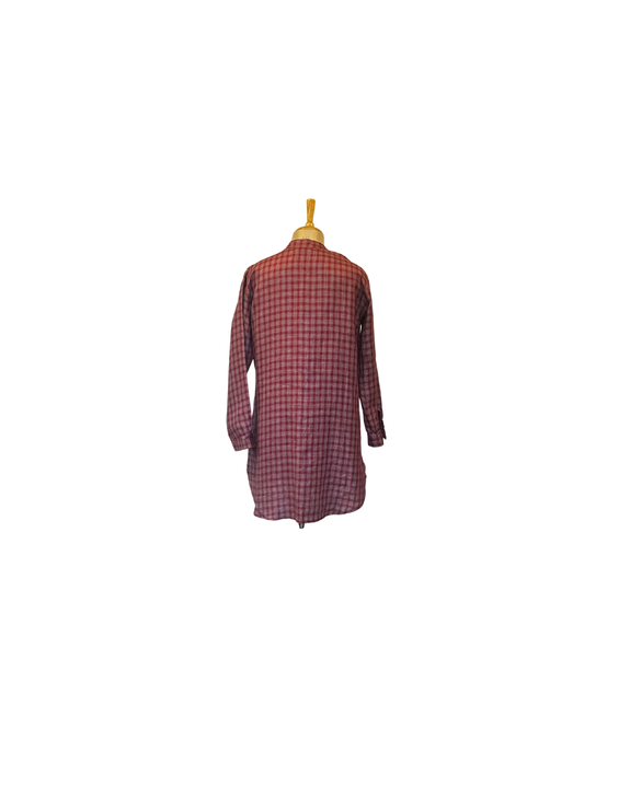 Stephany Linen Kurta Collar Shirt - Republic of Mode