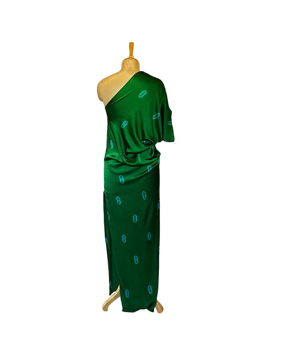 Stephany Silk Tiedye One Shoulder Dress - Republic of Mode