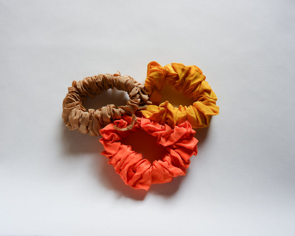 Stephany Set Of 3 Silk Scrunchies - Republic of Mode