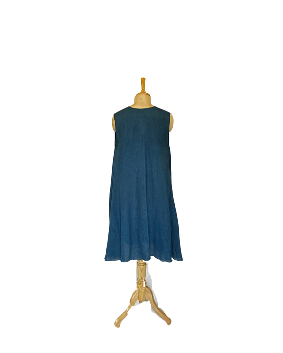 Stephany Cotton Sleeveless V-neck Midi Dress - Republic of Mode
