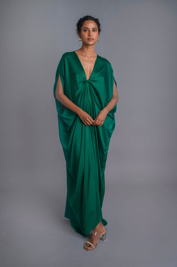 Stephany Silk Top Knot Kaftan Dress - Republic of Mode