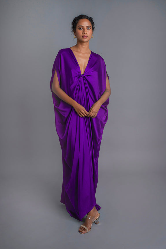 Stephany Silk Top Knot Kaftan Dress - Republic of Mode