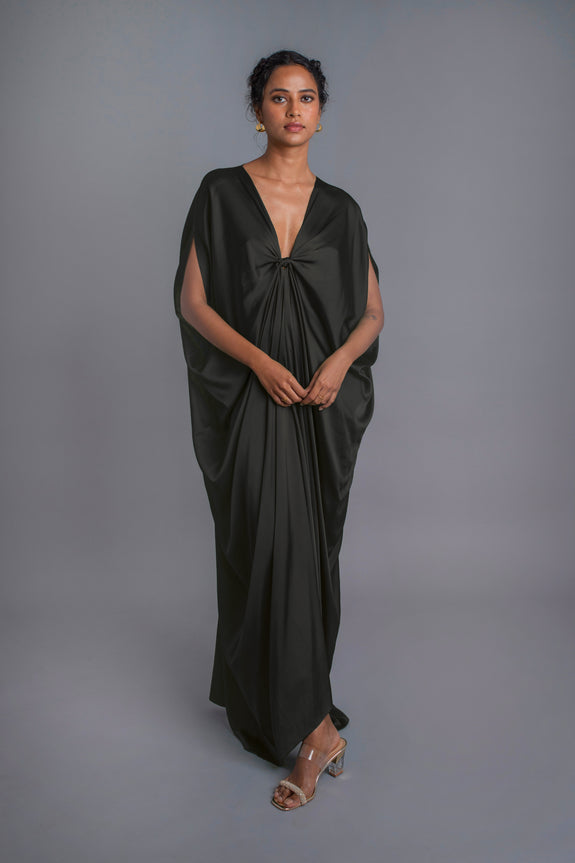 Stephany Silk Top Knot Kaftan Dress - Republic of Mode