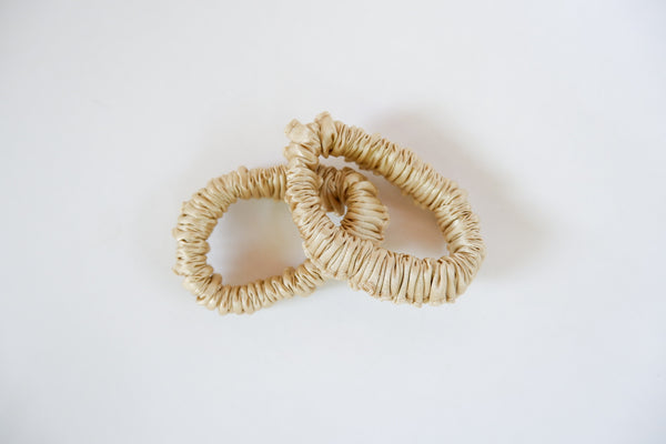 Stephany Silk Champagne Scrunchy - Republic of Mode