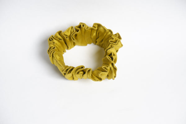 Stephany Silk Mustard Scrunchy - Republic of Mode