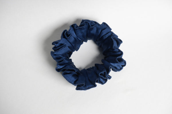 Stephany Silk Navy Scrunchy - Republic of Mode