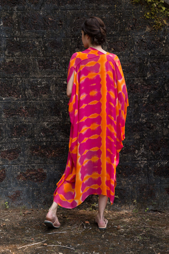Stephany Silk Fold-Dye Jacket w/ Slip - Republic of Mode