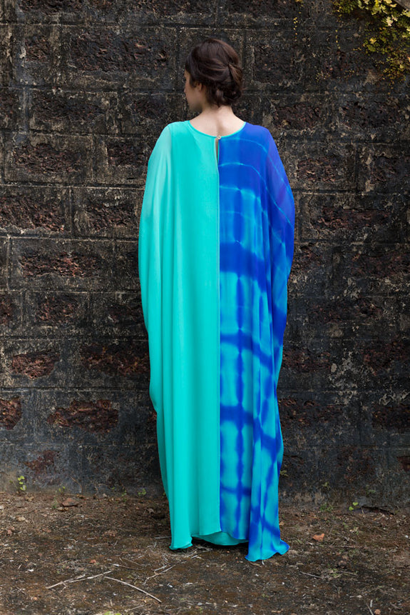 Stephany Silk Fold-Dye Panelled Dress - Republic of Mode