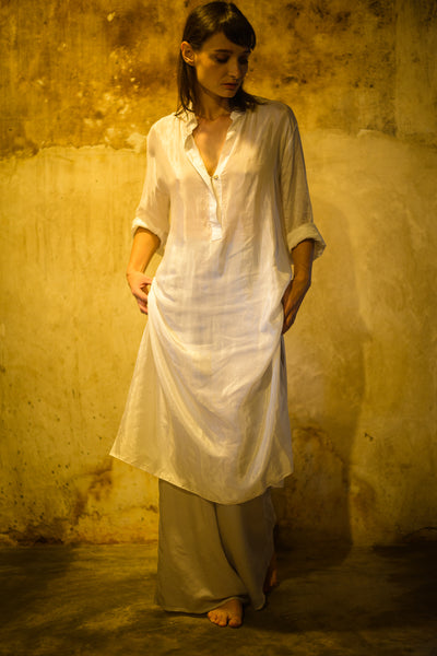 Stephany Cotton Silk Shirt Style Tunic - Republic of Mode