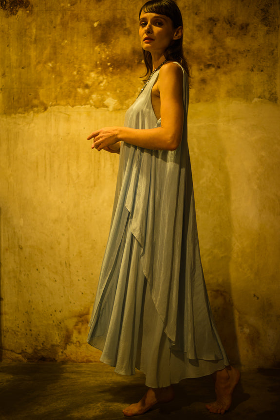 Stephany Cotton Silk Layered Dress - Republic of Mode