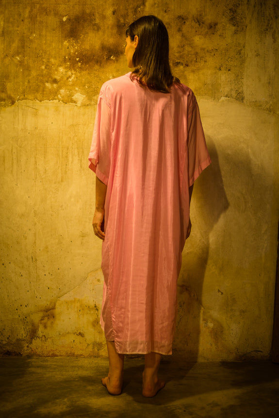 Stephany Cotton Silk Kurta Collared Easy Dress - Republic of Mode